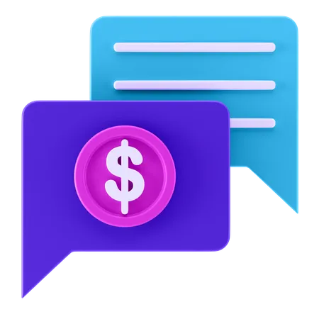 Financial Chat  3D Icon