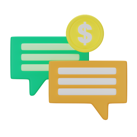 Financial Chat  3D Icon