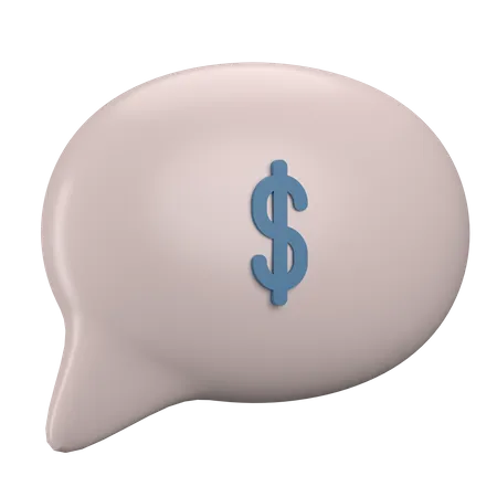 Financial Chat  3D Illustration