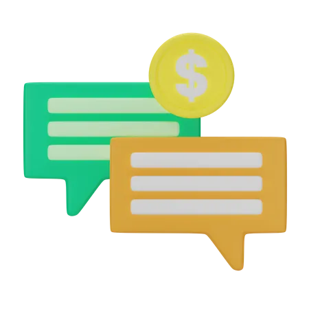 Financial Chat 3D Icon