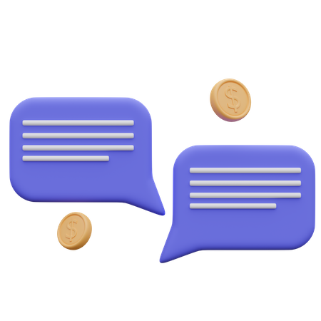 Financial Chat  3D Icon