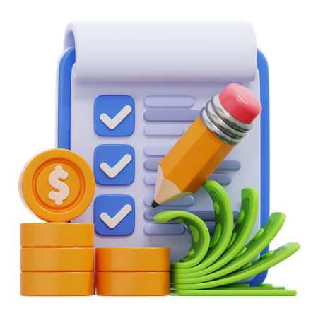 Financial Checklist  3D Icon