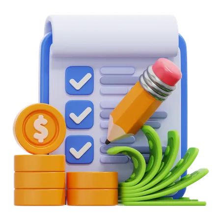 Financial Checklist  3D Icon