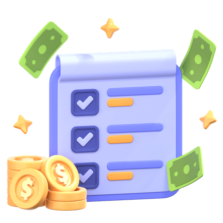 Financial Checklist  3D Icon