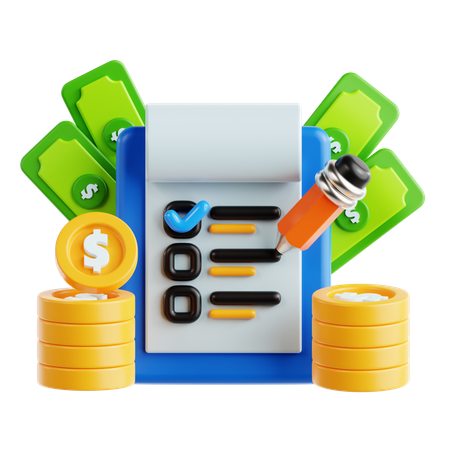 Financial Checklist  3D Icon