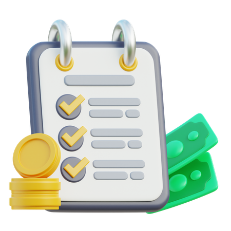 Financial Checklist  3D Icon