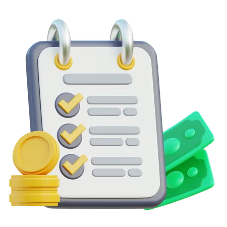 Financial Checklist  3D Icon