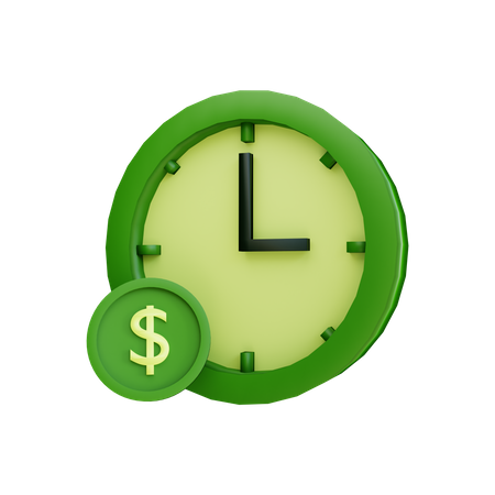 Financial clock  3D Illustration