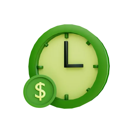 Financial clock  3D Illustration