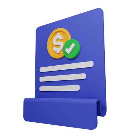 Financial Contract  3D Icon