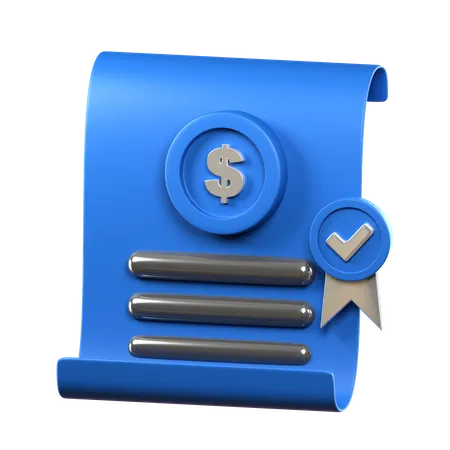 Financial Contract  3D Icon