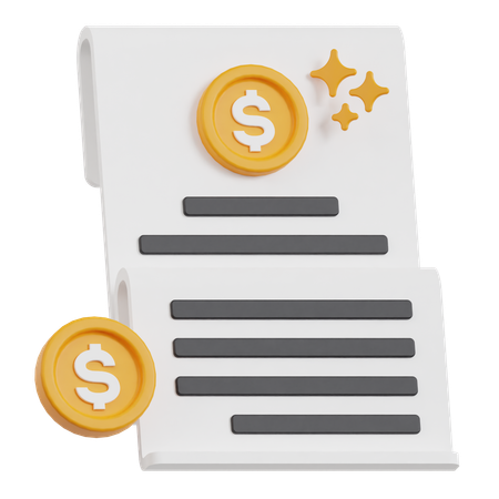 Financial Contract  3D Icon