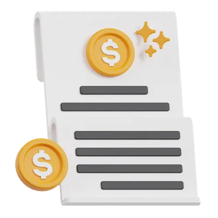 Financial Contract  3D Icon