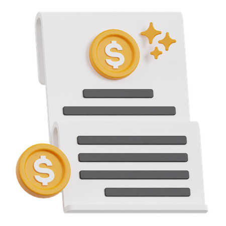 Financial Contract  3D Icon