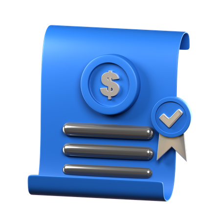 Financial Contract  3D Icon