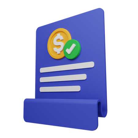 Financial Contract  3D Icon