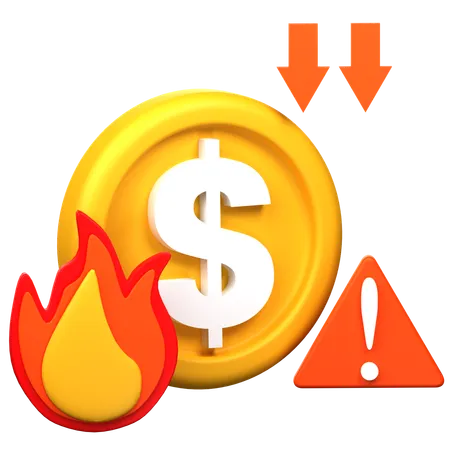 Financial Crisis 3 D Icon Illustration 3D Icon