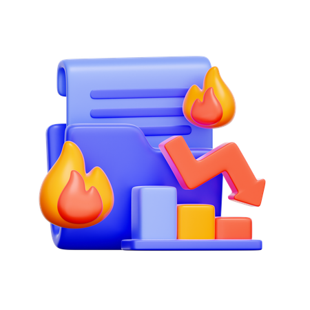 Financial Crisis Report  3D Icon