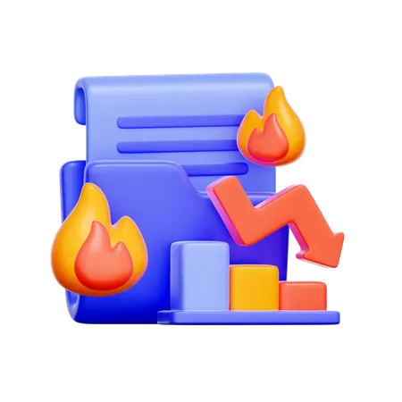 Financial Crisis Report  3D Icon