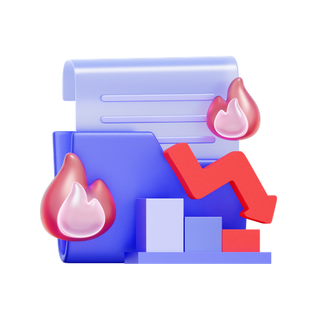 Financial Crisis Report  3D Icon