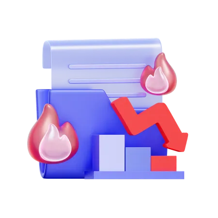 Financial Crisis Report  3D Icon