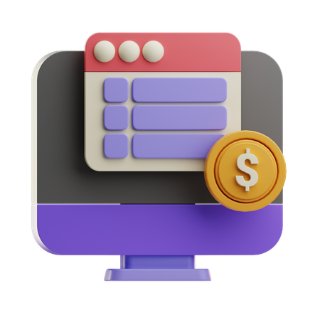 재무 대시보드  3D Icon