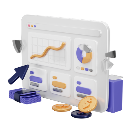 Financial Dashboard  3D Icon