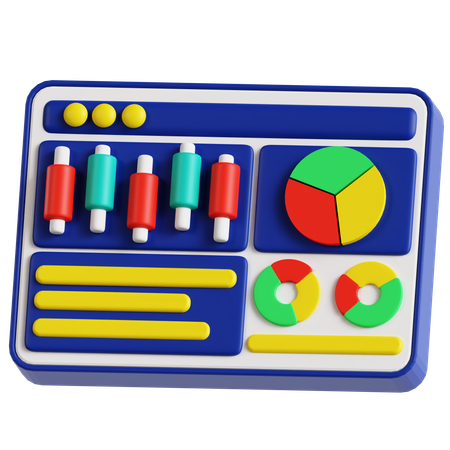 Financial Dashboard  3D Icon