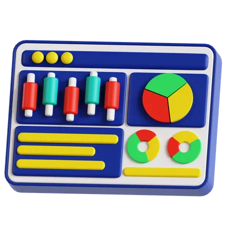 Financial Dashboard  3D Icon