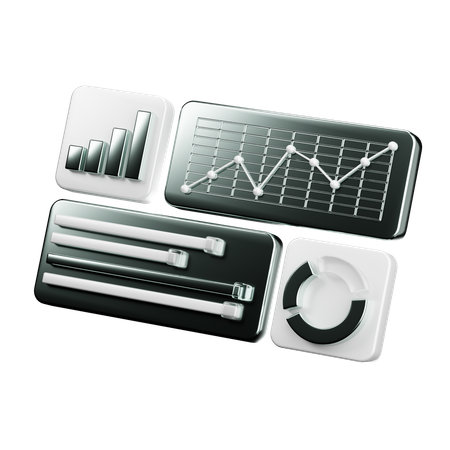 Financial Dashboard And Data Analytics  3D Icon