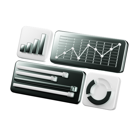 Financial Dashboard And Data Analytics  3D Icon