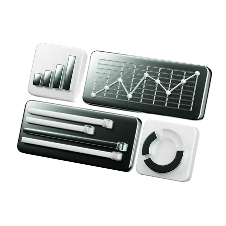 Financial Dashboard And Data Analytics  3D Icon