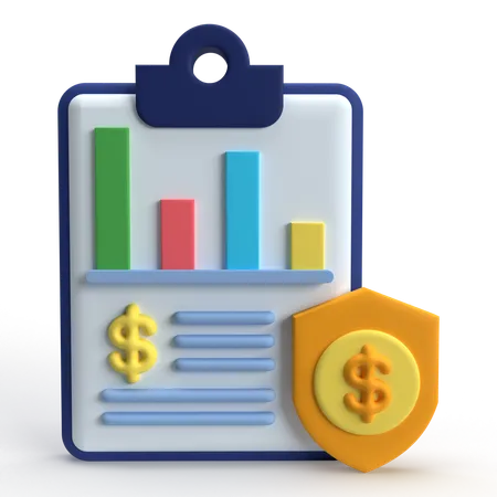 Financial Data  3D Icon