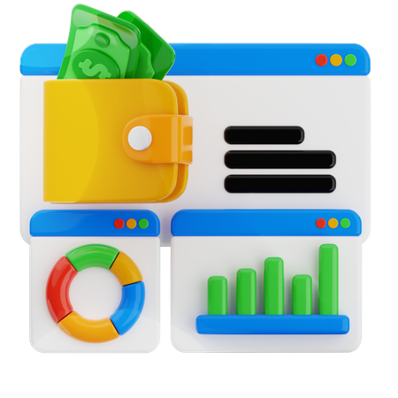 Financial data  3D Icon