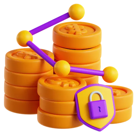 Financial Data Encryption  3D Icon