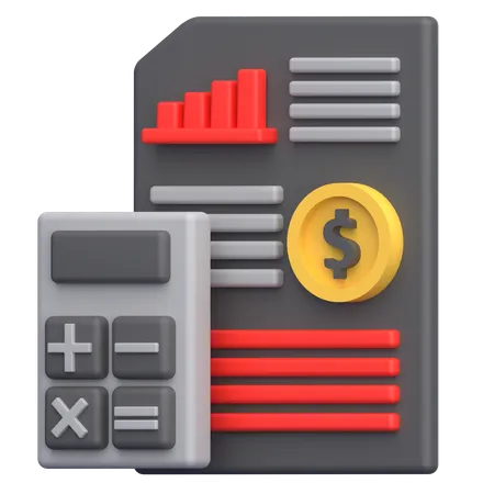 Financial Data Management  3D Icon