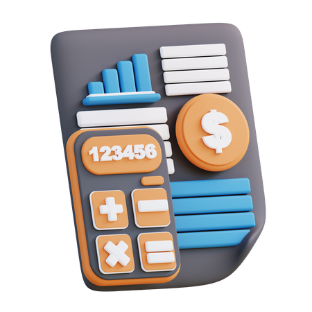 Financial Data Management  3D Icon