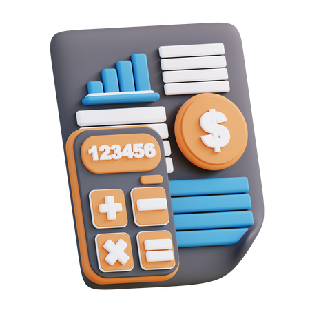 Financial Data Management  3D Icon