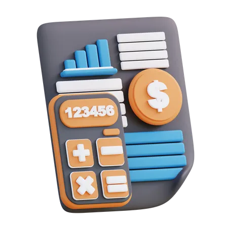 3 D Illustration Of Financial Data Management 3D Icon