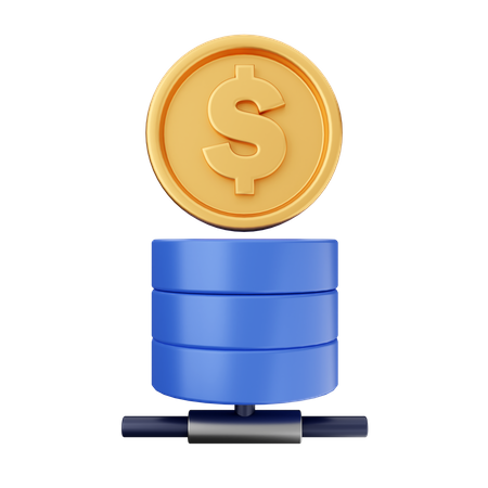 Financial Database  3D Icon