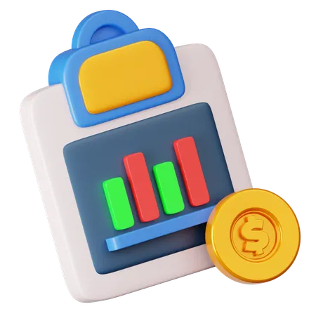 Financial Database  3D Icon