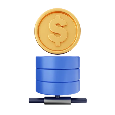 Financial Database  3D Icon