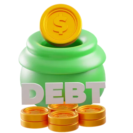 Financial Debt  3D Icon