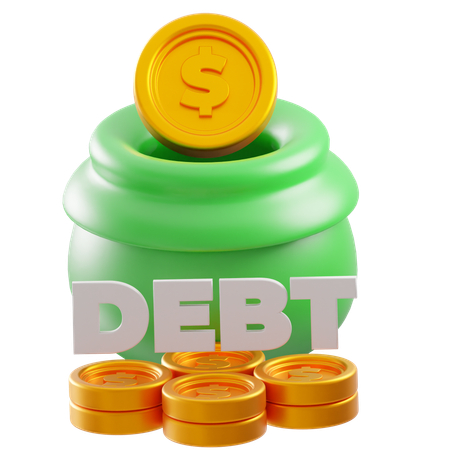 Financial Debt  3D Icon