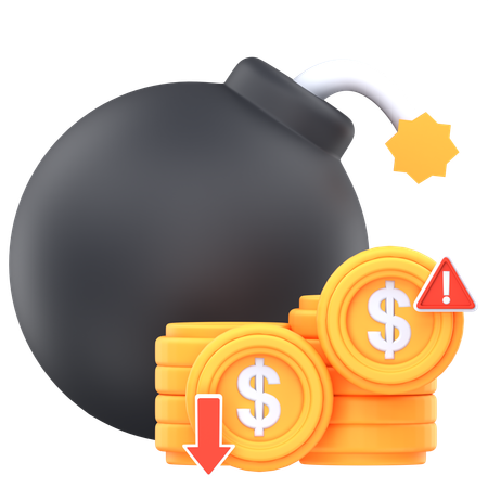 Financial debt  3D Icon