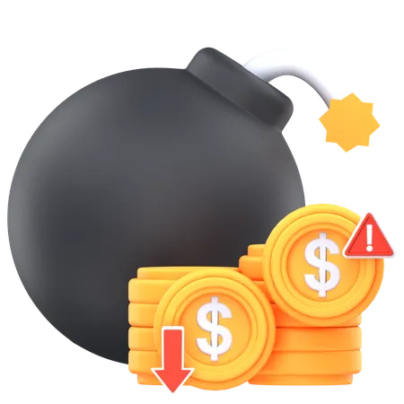 Financial debt  3D Icon