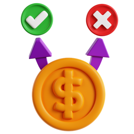Financial Decision  3D Icon