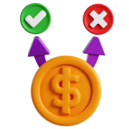 Financial Decision  3D Icon