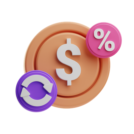 Financial Discount  3D Icon