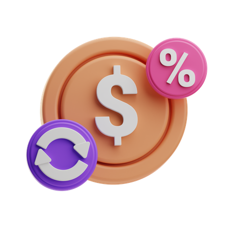 Financial Discount  3D Icon